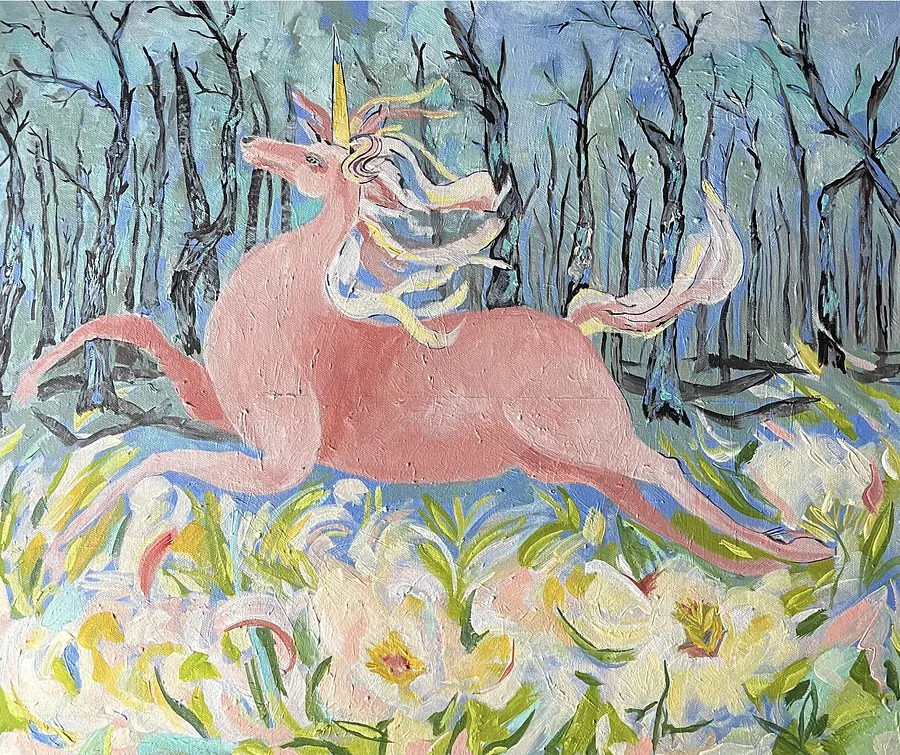 Image of Fairy forest by Maryna Kovalchuk, size: 20 W x 24 H inches , made of Acrylic, canvas, Painting medium, from Jacksonville, FL, priced at $370