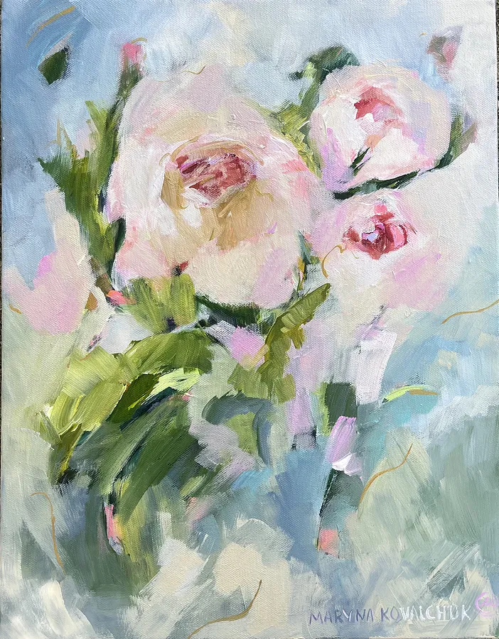 Image of Why not roses. by Maryna Kovalchuk, size: 18 x 15 inches, Painting medium, from Jacksonville , priced at $320