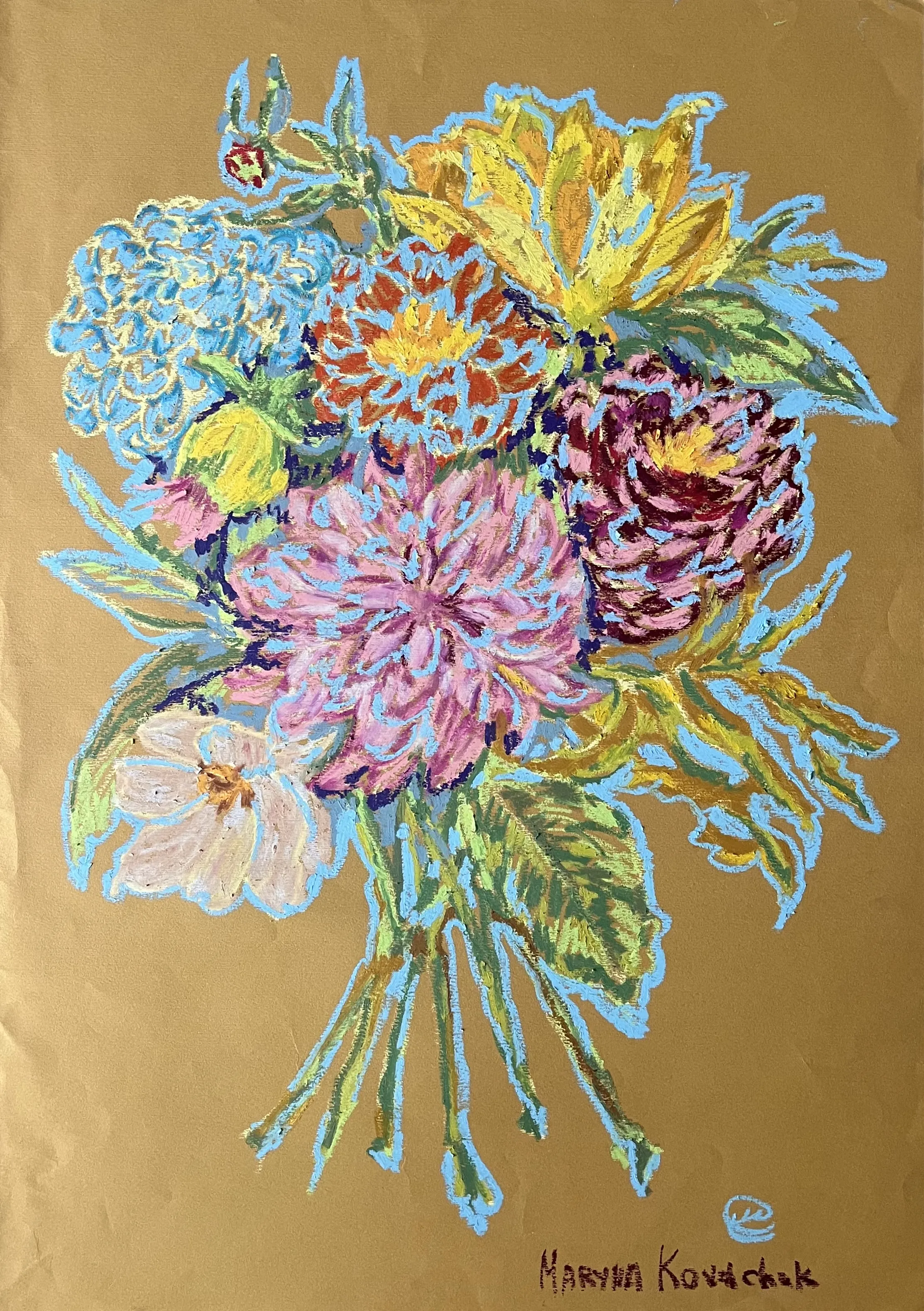 Image of Ready to blossom in the morning. by Maryna Kovalchuk, size: 20 x 27 inches, Graphics medium, from Jacksonville, Fl, priced at $180
