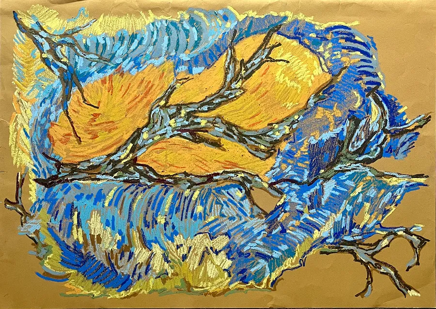 Image of Roots. by Maryna Kovalchuk, size: 19,5 x 27 inches, Graphics medium, from Jacksonville, Fl, priced at $180